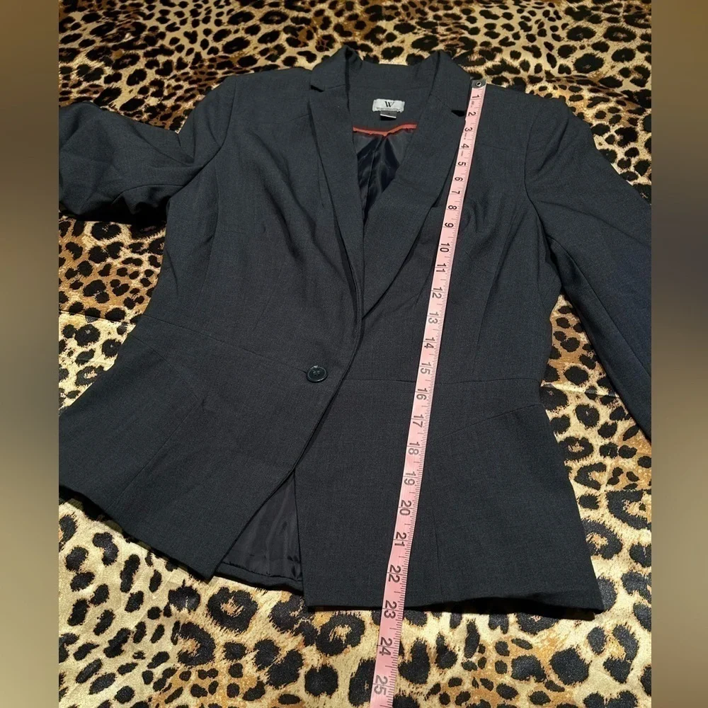 Worthington Gray One Button Center Blazer - Picture 5 of 6